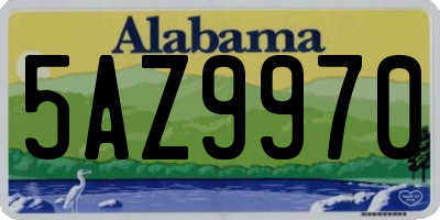 AL license plate 5AZ9970