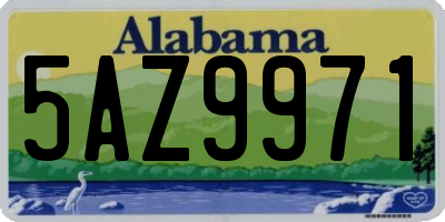 AL license plate 5AZ9971