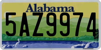 AL license plate 5AZ9974