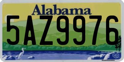 AL license plate 5AZ9976