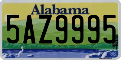 AL license plate 5AZ9995