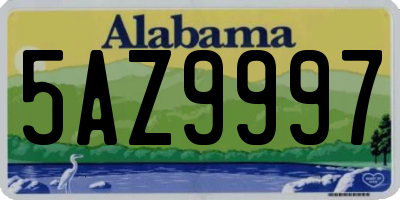 AL license plate 5AZ9997