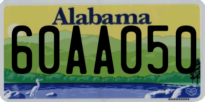 AL license plate 60AA050