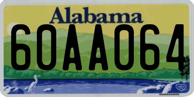 AL license plate 60AA064
