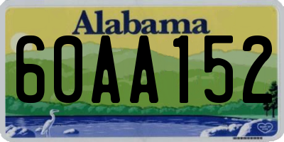 AL license plate 60AA152