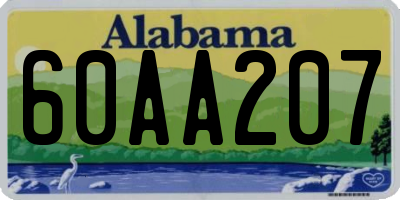 AL license plate 60AA207