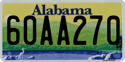 AL license plate 60AA270