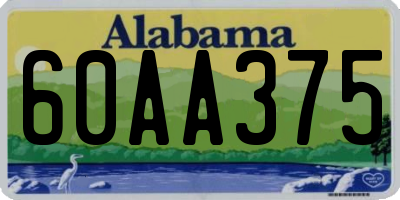 AL license plate 60AA375