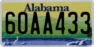 AL license plate 60AA433
