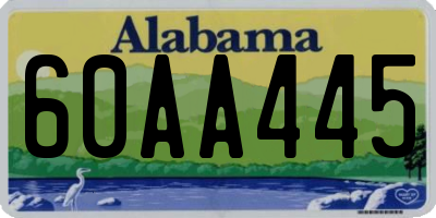 AL license plate 60AA445