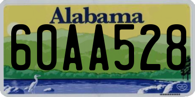 AL license plate 60AA528