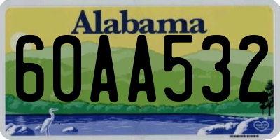 AL license plate 60AA532