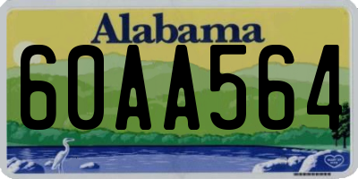 AL license plate 60AA564
