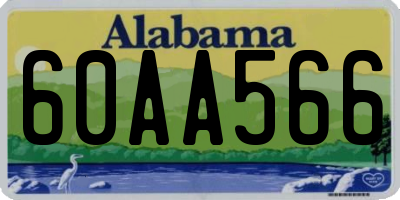 AL license plate 60AA566