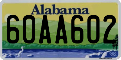 AL license plate 60AA602
