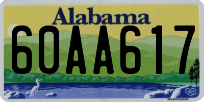 AL license plate 60AA617