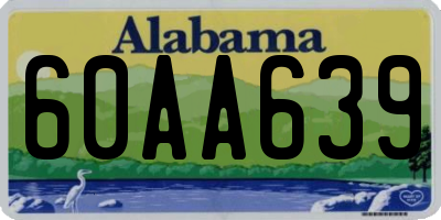 AL license plate 60AA639