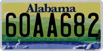 AL license plate 60AA682