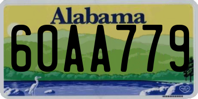 AL license plate 60AA779
