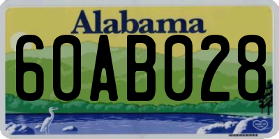 AL license plate 60AB028