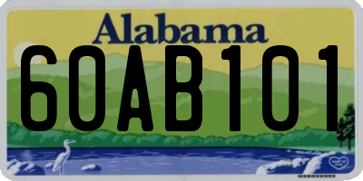 AL license plate 60AB101