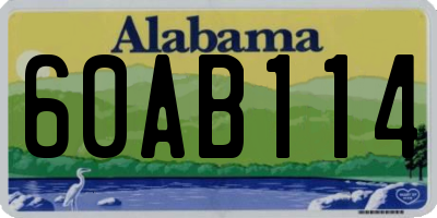AL license plate 60AB114