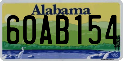 AL license plate 60AB154
