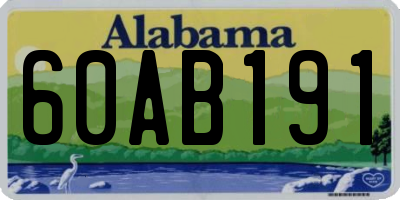 AL license plate 60AB191