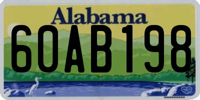 AL license plate 60AB198