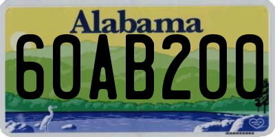 AL license plate 60AB200