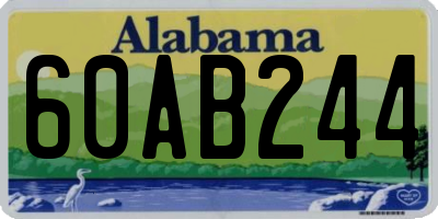 AL license plate 60AB244