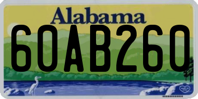 AL license plate 60AB260
