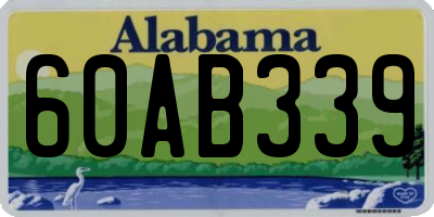 AL license plate 60AB339