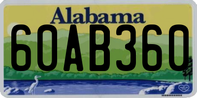 AL license plate 60AB360