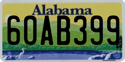 AL license plate 60AB399