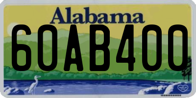 AL license plate 60AB400