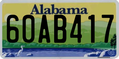 AL license plate 60AB417