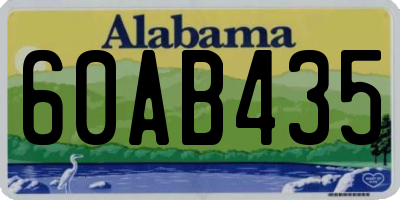 AL license plate 60AB435