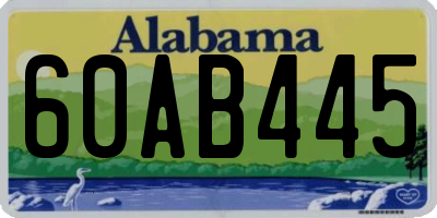 AL license plate 60AB445