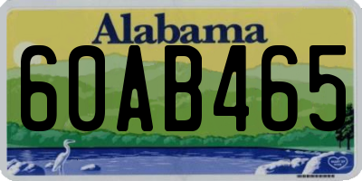 AL license plate 60AB465
