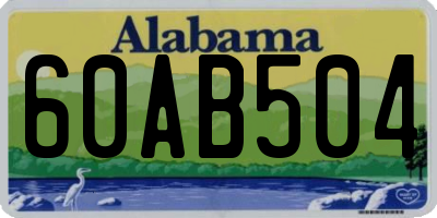 AL license plate 60AB504