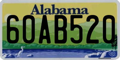 AL license plate 60AB520