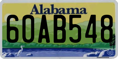 AL license plate 60AB548