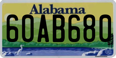 AL license plate 60AB680