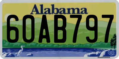 AL license plate 60AB797