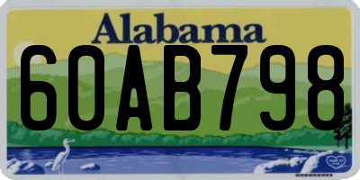 AL license plate 60AB798
