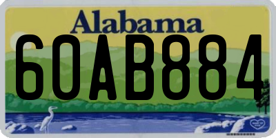 AL license plate 60AB884