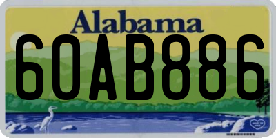 AL license plate 60AB886