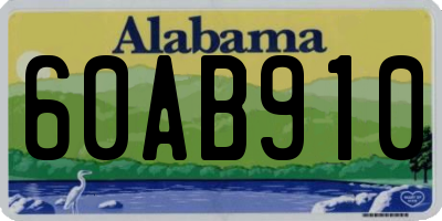AL license plate 60AB910