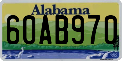 AL license plate 60AB970